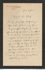 Nachlass Franz Steindachner, Brief von W. Kükenthal an Franz Steindachner (06.03.1895), Inv.Nr. 282.01, Seite 1